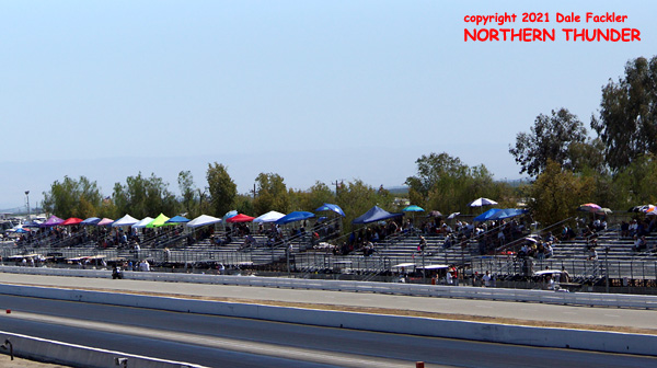 Tent City in the pit side grandstands